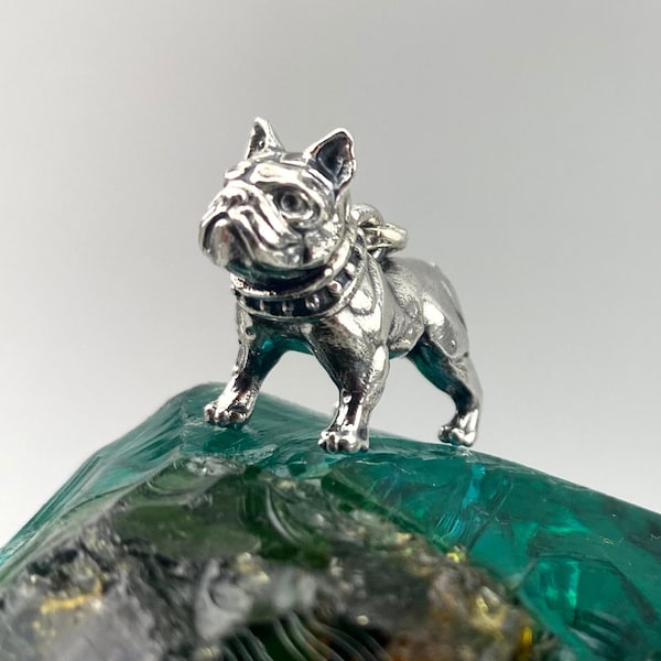 Pendentif bouledogue français Pendentif chien en argent sterling Pendentif animal en argent