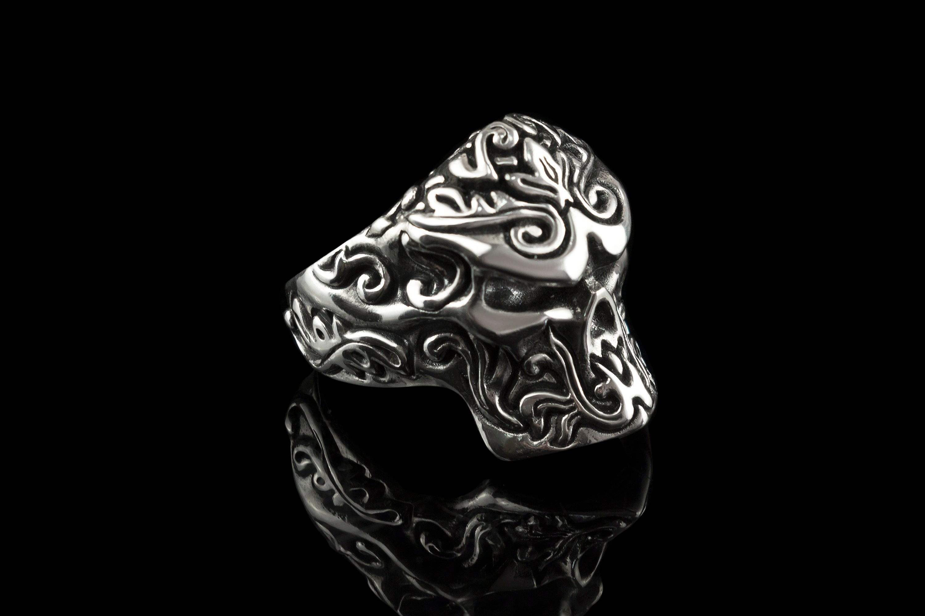 Mexican Skull Ring Skull Jewelry Earl Heavy Ring Brutal Style - Etsy