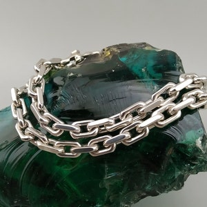 Silver Anchor Chain 8 mm, Heavy Anchor Chain, Men's Anchor Chain
