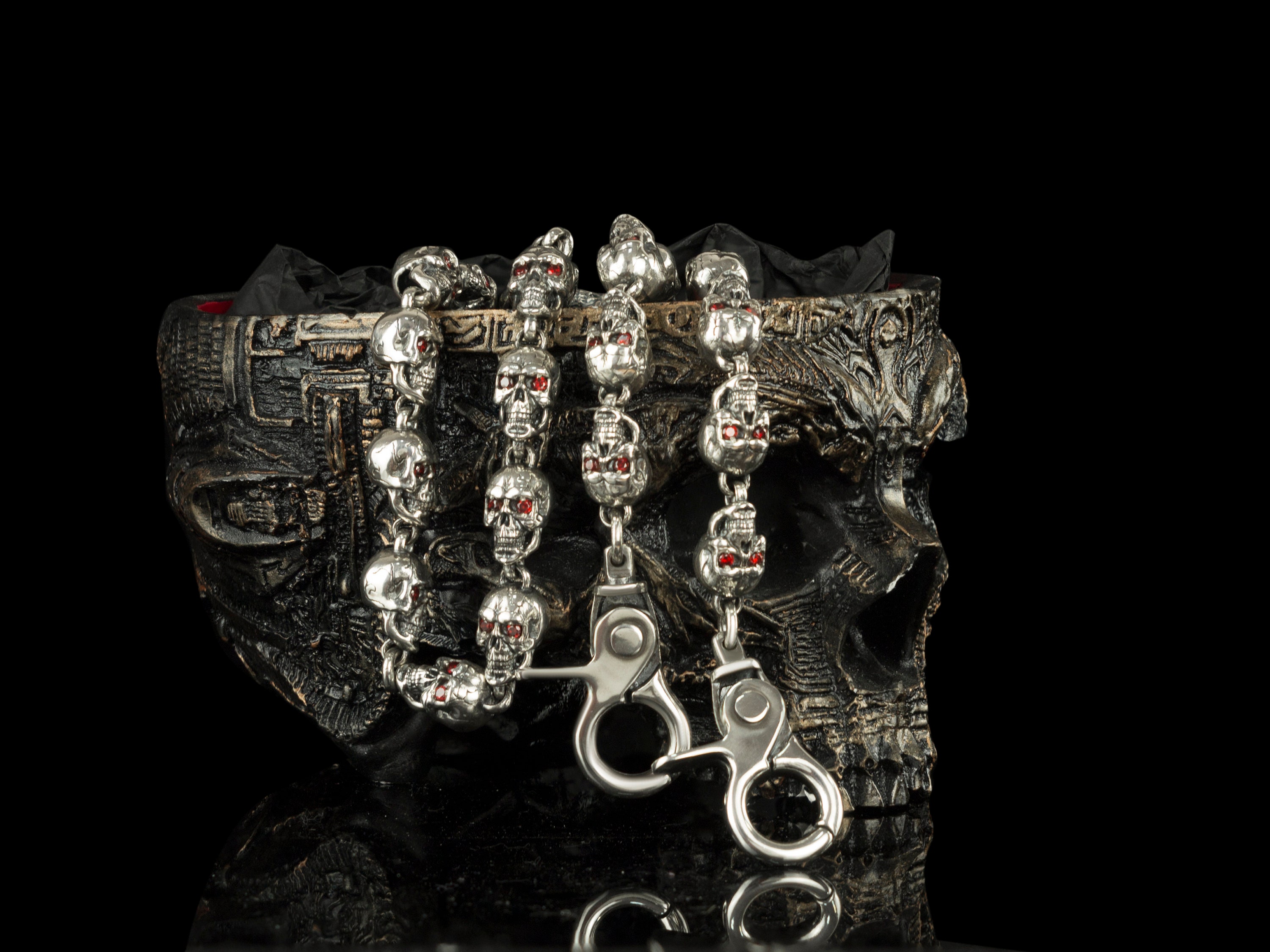 Gothic Style Silver Color Heavy Waist Chain Skull Wallet Chain for Men  Biker Key Chain Fashion Accessory - AliExpress
