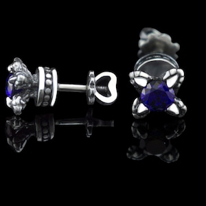 Sterling Silver Dragon Claw Studs with Custom Gem Colors