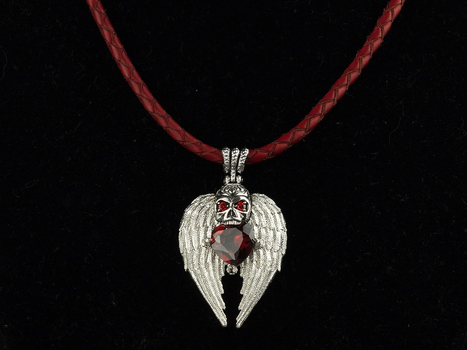 URONE Collana Gotica Con Teschio E Rosa Nera: In Argento Sterling 925, Ciondolo Regolabile Per Donne E Ragazze
