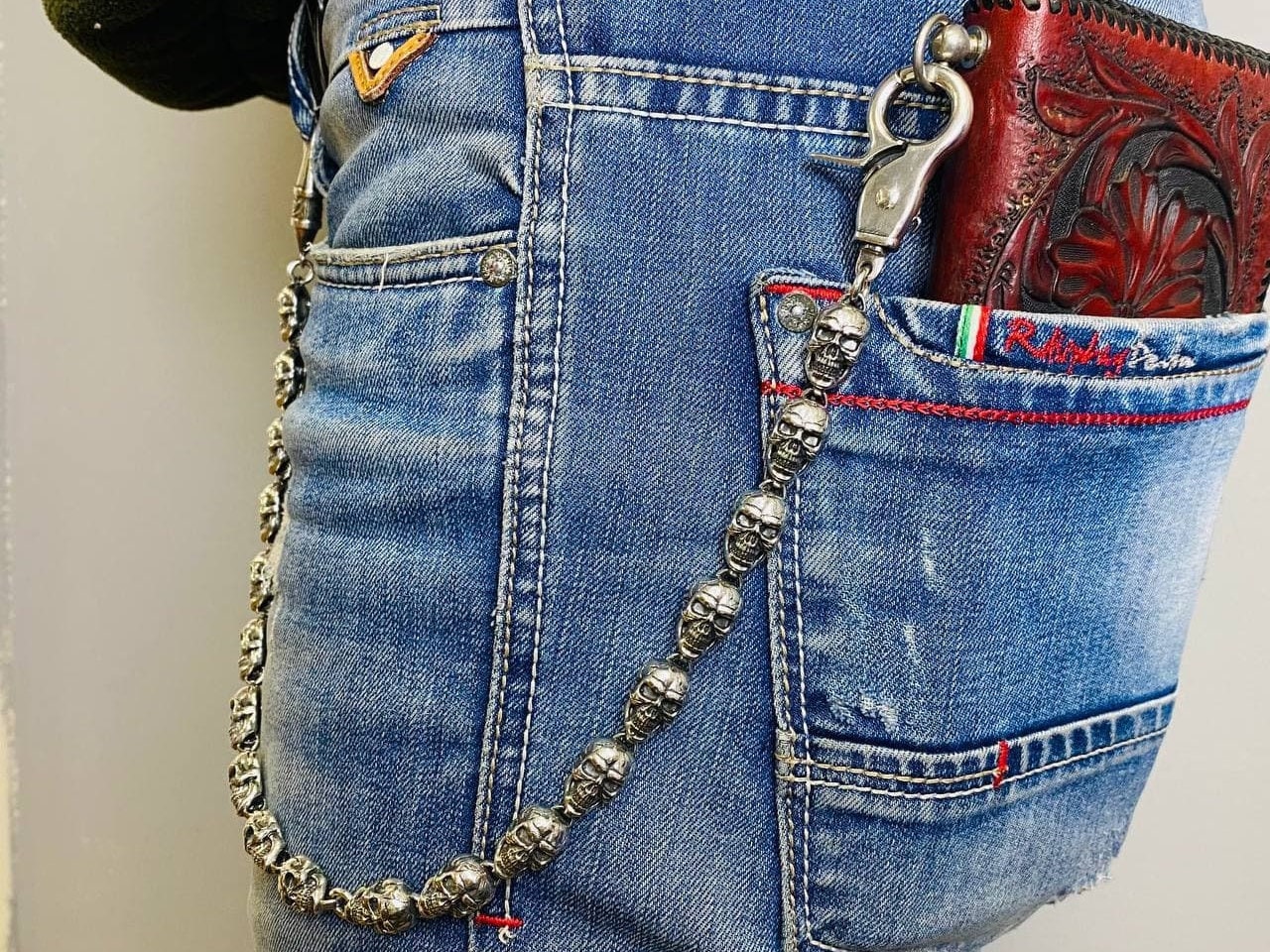 Jean Chain Punk Layered Wallet Chain For Men Women, Cross Pant Chains, Hip Hop Wallet With Chain