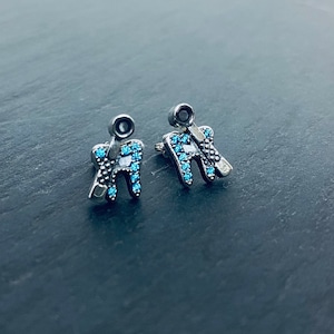Stylish Silver Tooth Stud Earrings for Dentists and Medical Professionals