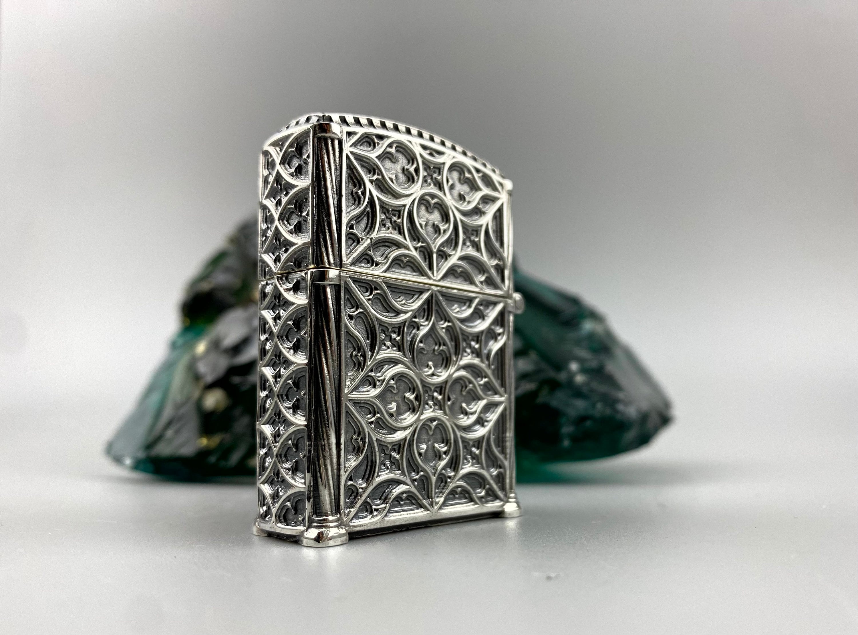 Exclusive Silver Ornament Lighter Case for Zippo - Unique Exclusive Silver Ornament Lighter Case for Zippo - Unique