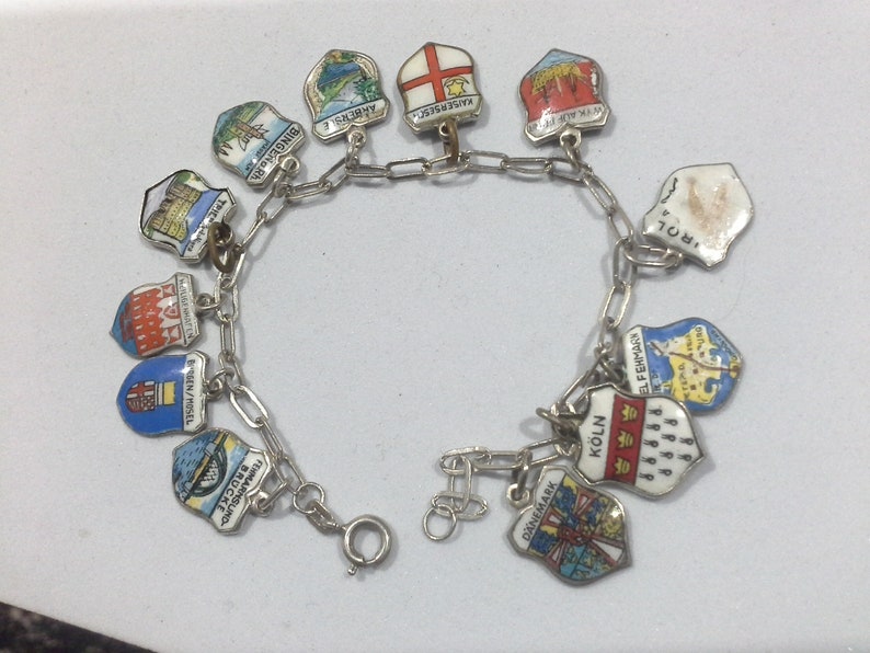 German Shield Charms My Bracelet Collection of Shield Charms