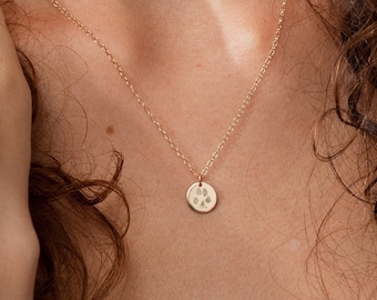 Actual Paw Print Necklace: Dog Nose Print, Pet Memorial Keepsakes