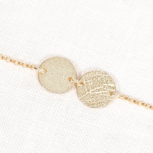 Mini Fingerprint Necklace • Fingerprint Jewelry • Personalized Fingerprint • Keepsake Jewelry • Memorial Necklace • Silver, Gold, Rose