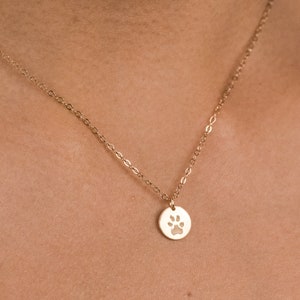 Custom Paw Print Necklace: Pet Memorial Jewelry, Cat or Dog