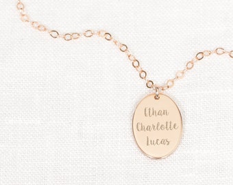 Kids Names Necklace • Personalized Gift for Mom • Family Name Necklace • Name Necklace for Mom