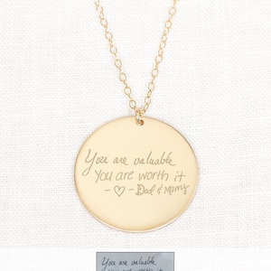 Handschriftketting • Signatuurketting • Handschriftsieraden • Aangepast handschrift • Herdenkingsketting • Werkelijk handschrift