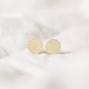 Fingerprint Earrings • Actual Fingerprint Earrings • Round Fingerprint Earrings • Custom Fingerprint • Fingerprint Keepsakes • Stud Earrings