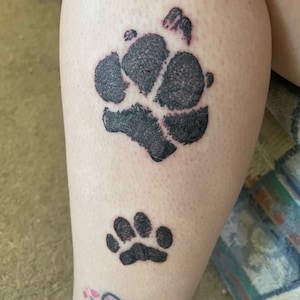 Custom Pet Paw Print Tattoo Design (Digital Download)