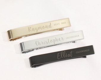 Personalized Tie Clip • Custom Tie Bar • Groomsmen Tie Bar • Personalized Tie Bar • Engraved Tie Clip