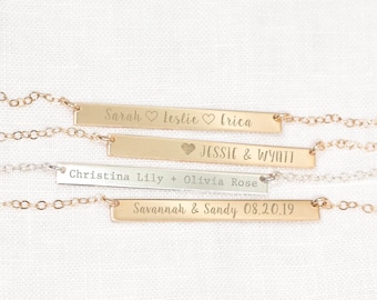 Kids Name Necklace • Personalized Names • Mom Necklace • Gifts for Mom • Custom Baby Name Necklace • Family Tree Necklace • Grandkids Names