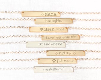 Personalisierte Namenskette • Mütter Halskette • Gold Namenskette • Geschenk für Mama