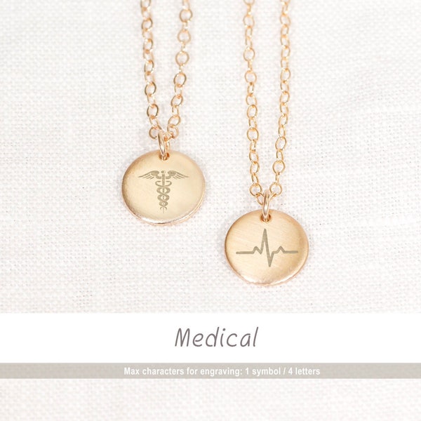 Medical Necklace • Heartbeat Necklace • Nurse Gifts • Gift for Doctor • Medical Alert Jewelry • Custom Medical Necklace • Thank You Present