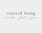 Reserved Listing for Engraving Fees