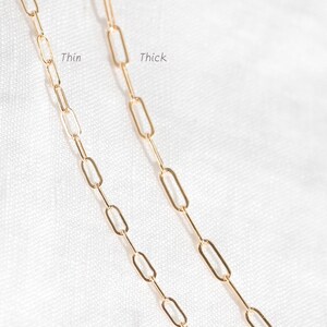 Paperclip Chain Necklace Drawn Cable Chain Necklace Minimalist Layering Chain image 7