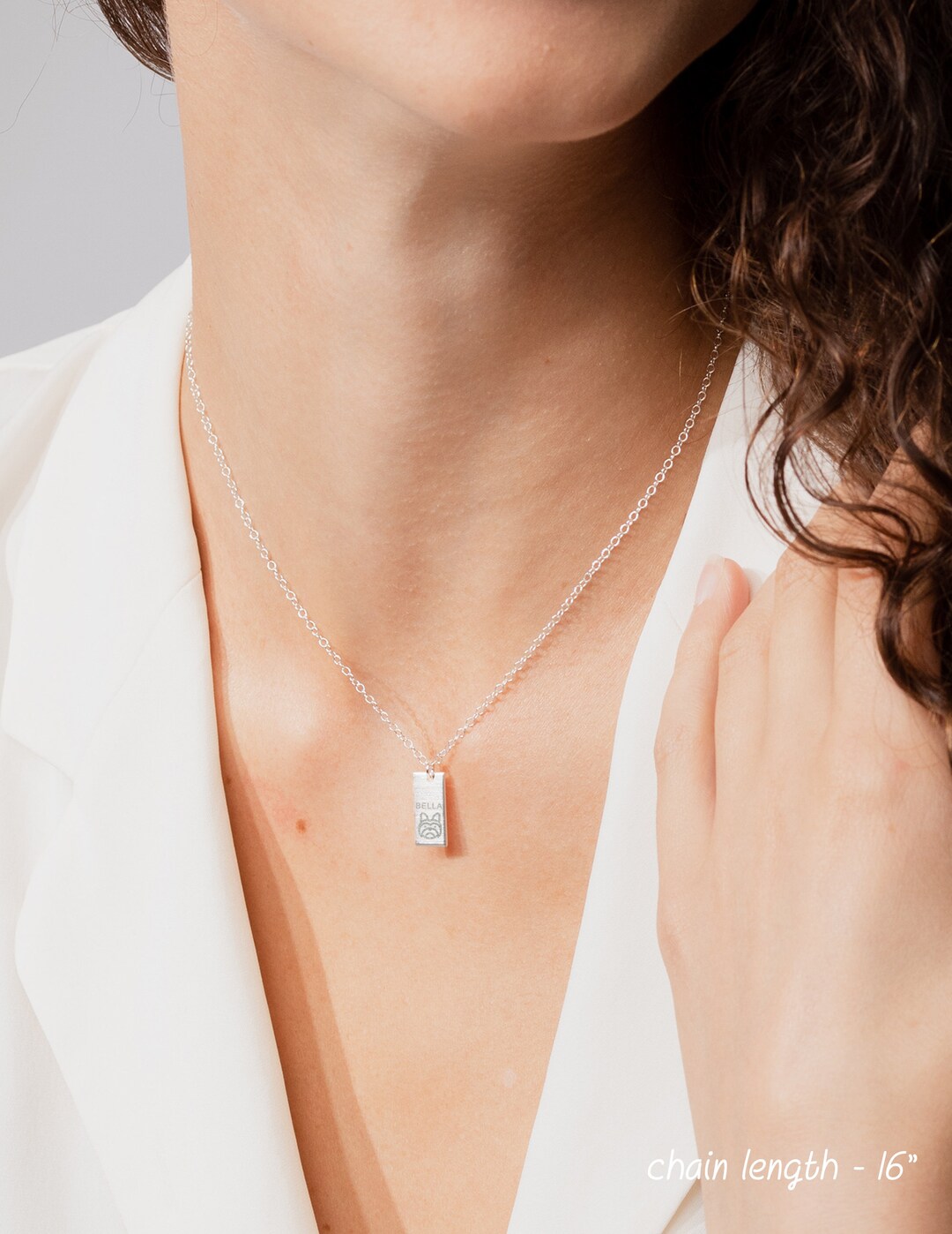 Dog Face Necklace Pet Necklace Choose Your Dog Breed Personalized Dog