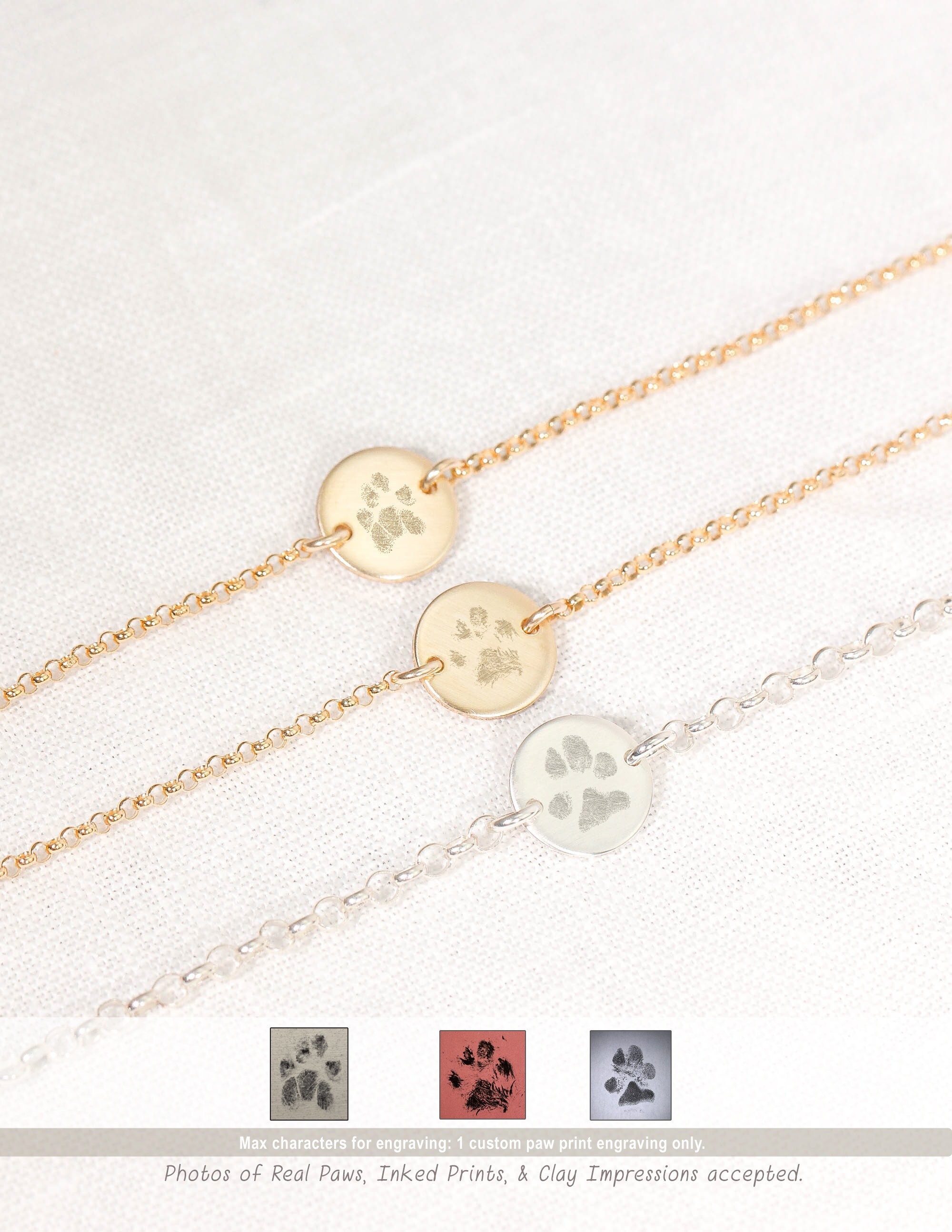 Custom Dog Paw Necklace - Paw Print Necklace | Sincerely Silver