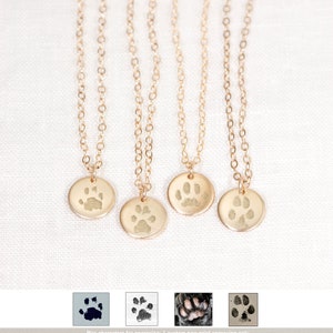 Your Pet's Actual Paw Print Necklace Custom Paw Print Pet Loss Gifts ...