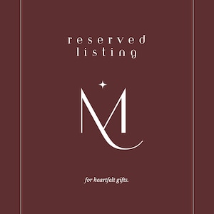 Reserved Listing for Engraving Fees / Selected Blank By Accident