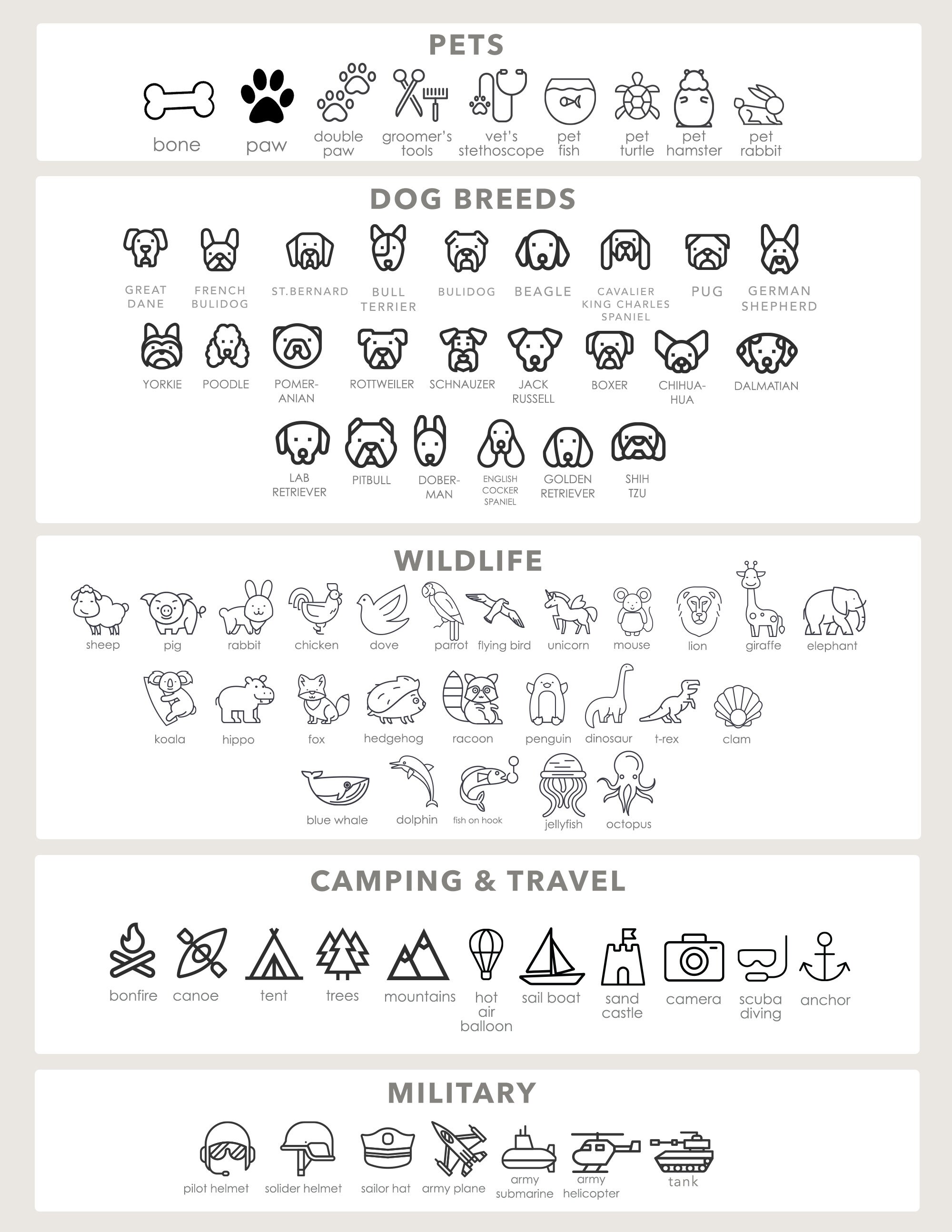 SYMBOL & FONT CHARTS Etsy Australia
