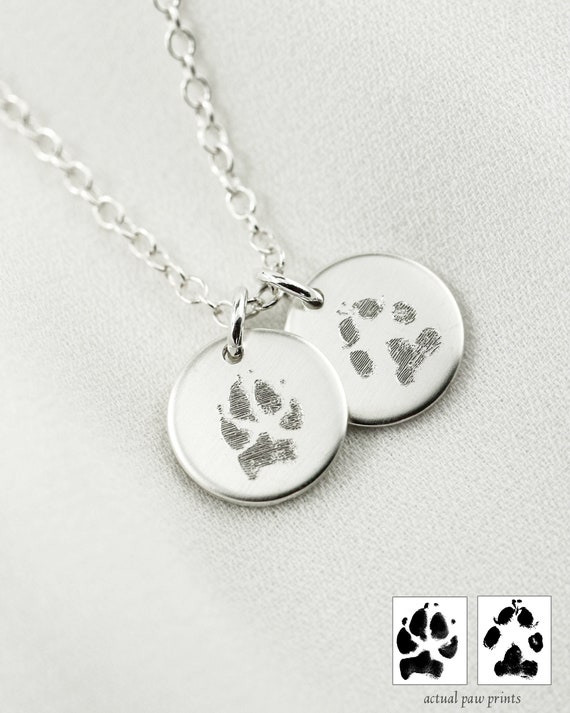 paw print dog necklace