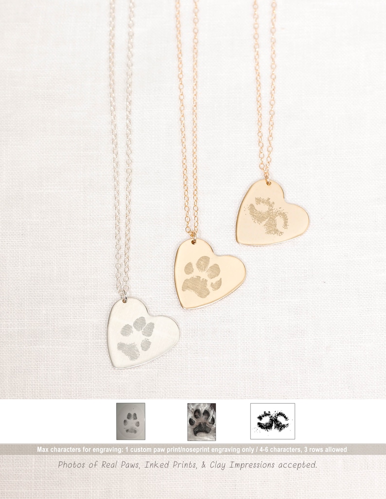 Actual Nose Print Necklace Dog Nose Print Jewelry Memorial Pet Jewelry Dog Loss Necklace Dog Mom Necklace image 2