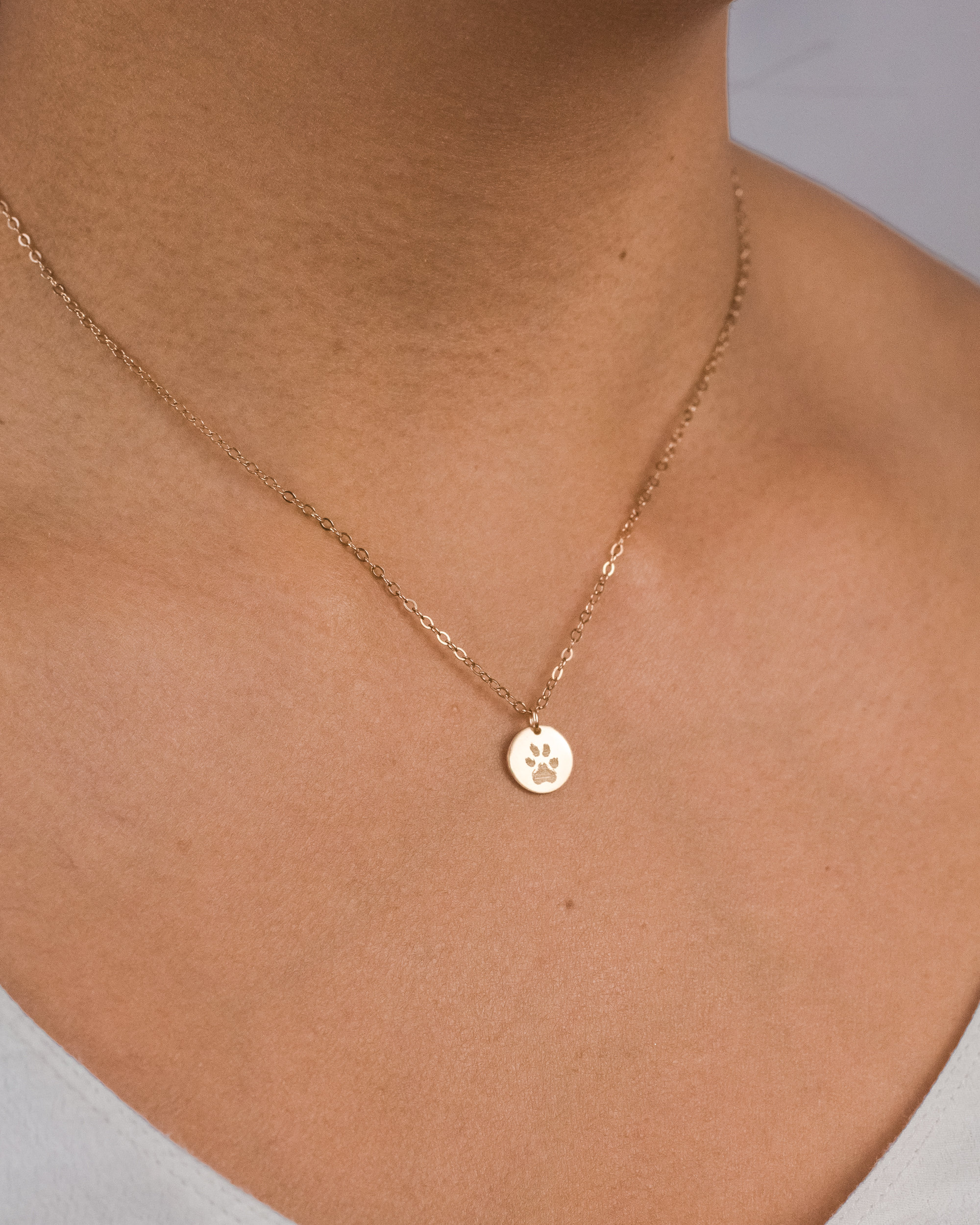 Custom Paw Print Necklace: Pet Memorial Jewelry, Cat or Dog