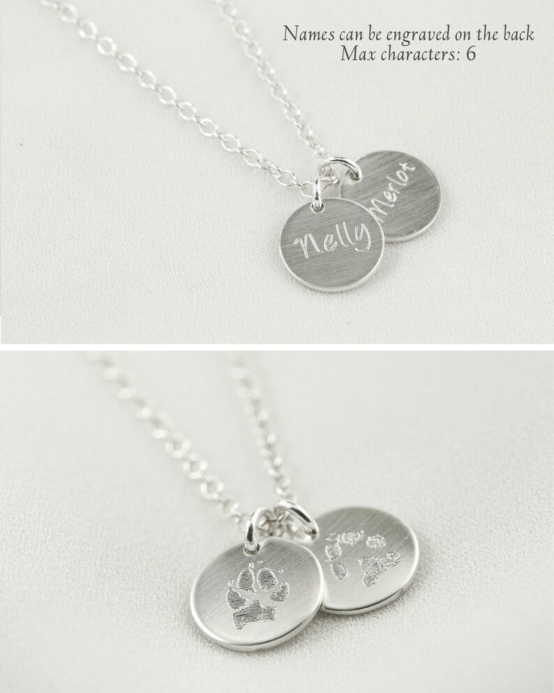 Custom Paw Print Necklace Your Pet's Actual Paw Print Etsy Canada