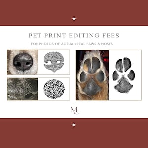 Pfotenabdruck Nasenabdruck Bearbeitungsgebühren Für Fotos von tatsächlichen Pfoten und Nasen