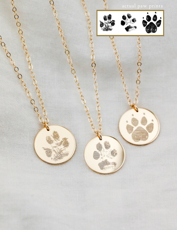 Paw Print Necklace Custom Paw Print 