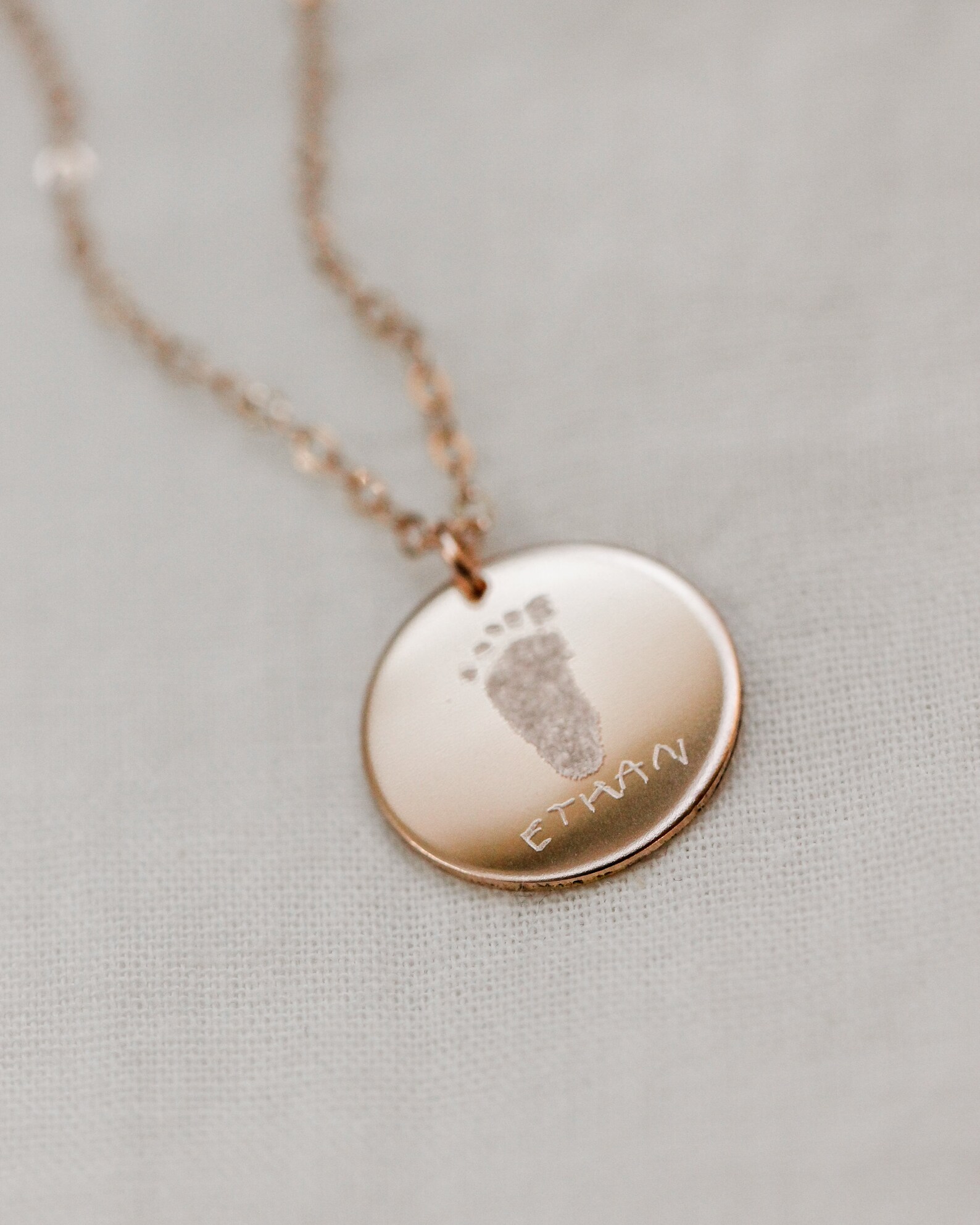 Actual Footprint Necklace Custom Footprint Jewelry Etsy