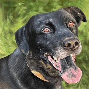 Oil Painting of Your Dog, Custom Dog Portrait Painting, Custom Pet Portrait from Photo, Personalized Dog Lover Gift, Pet Loss Memorial Gift