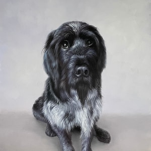 Pet Portrait Commission, Dog Painting from Photo, Black and White Portrait Custom, Realistic Pet Memorial Gift,Animal Painting,Pet Loss Gift