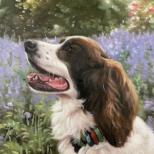 Custom Dog Portrait Painting, Dog Lover Gift, Hand Painted Pet Portrait Painting, Personalized Cat Painting, Pet Oil Painting, Pet Loss Gift