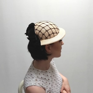 1950's Ladies Occasion Percher Tilt Hat 1940's hat for Goodwood Revival hat true vintage fashion hat mid century hat image 1