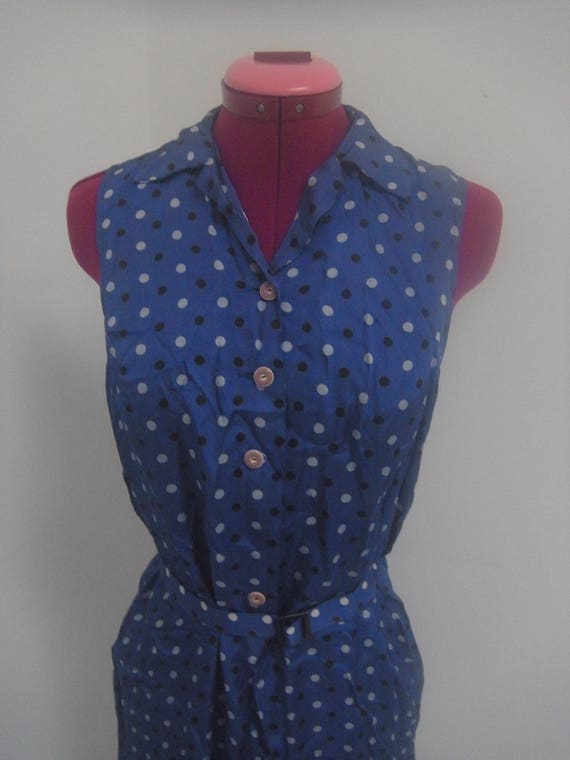 blue spotty dress