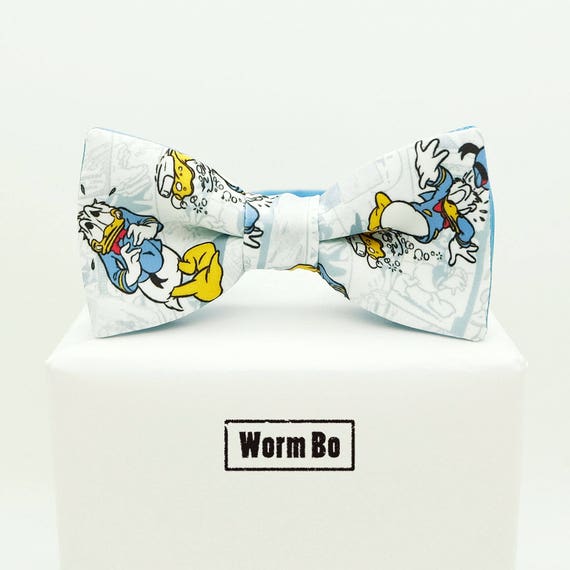 Donald Duck Bow tie Cartoon character White and blue Bowtie | Etsy
