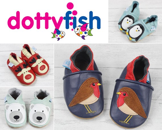 Robot 3-4 Years 0-6 Months Dotty Fish Soft Leather Baby /& Toddler Shoes