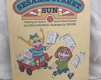 Sesame Street Sun - Cherished Vintage First Edition - Subscribe to Prairie Dawn and Betty Lou's Intriguing Newspaper! Muppets. Jim Henson.