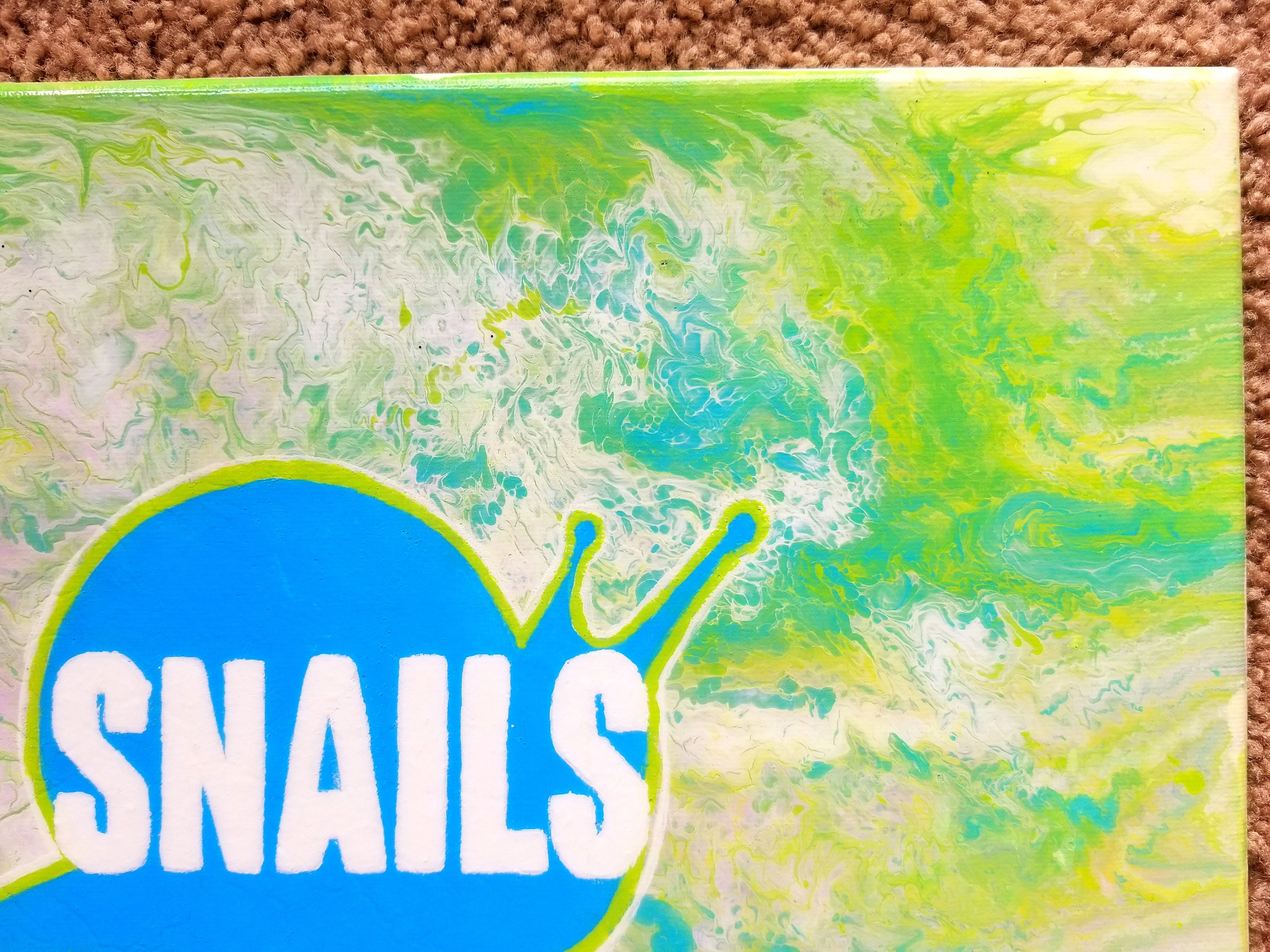 Snails Acrylic Pour Painting Etsy