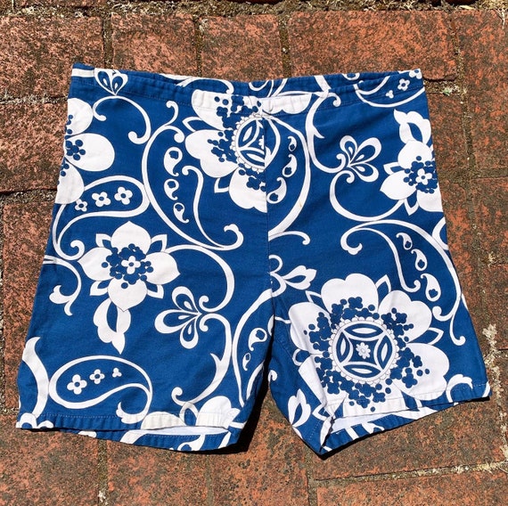70s Cotton Printed Shorts