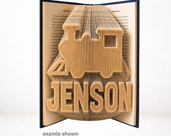 JENSON Train Book Folding Pattern | Combi Cut & Fold | Digital Download PDF