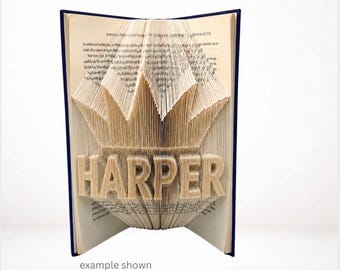 HARPER Crown Book Folding Pattern | Princess Name Art | Combi Cut & Fold PDF | Digital Download