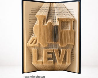 LEVI Train Book Folding Pattern | Combi Cut & Fold | Digital Download PDF