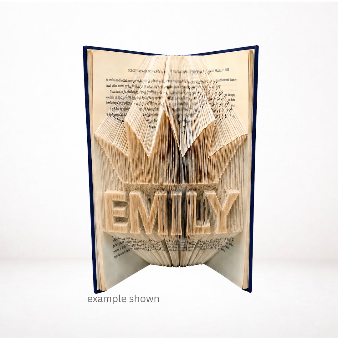 Emily Roda Crown EMILY Crown Book Folding Pattern | Princess Name Art (digital Download ...