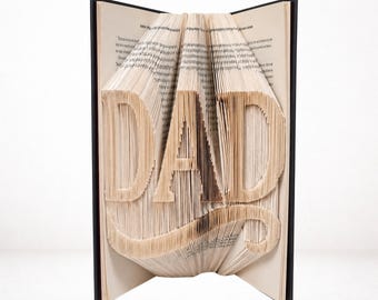 DAD Book Folding Pattern | Gift for Dad | Combi Cut & Fold | Digital Download PDF